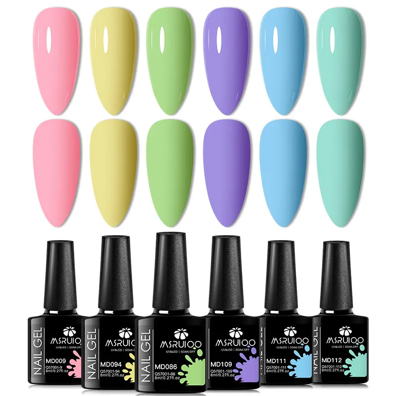 6pc Nagelgel Polish Set All-Season Ultra Gepigmenteerde Semi Permanente UV Schilderen Gel Voor Nagels Salon DIY manicure Vernis Ontwerp