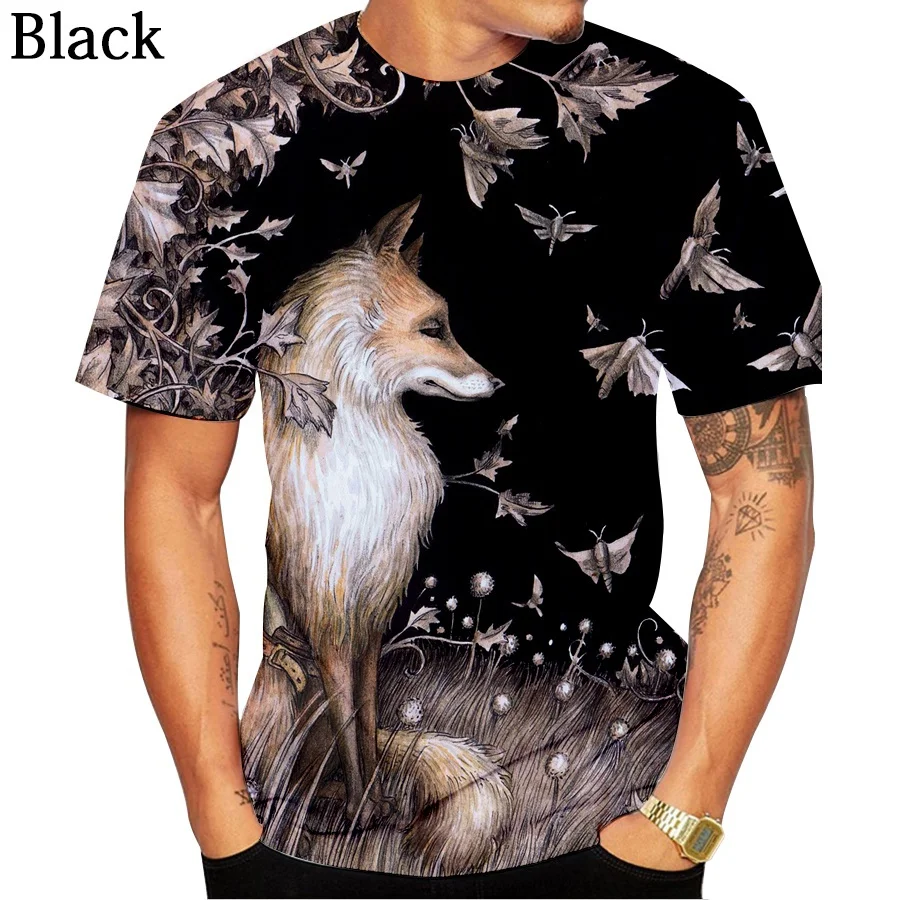 

2022 Casual T Shirt Newest Fashion 3D Printed Animal Cute Fox T Shirt Breathable T-shirt