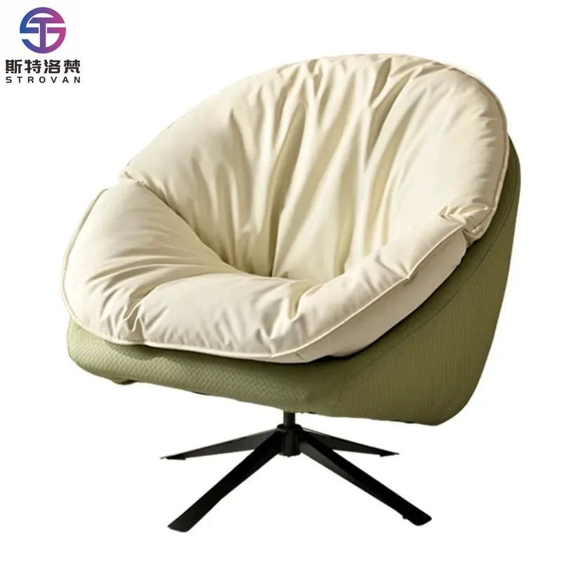 Modern Rotating Bubble Ball Shape Camping  Sofa Chair  Bed Lazy Single Seat Bean Bag Inflatable Flocking Living Room