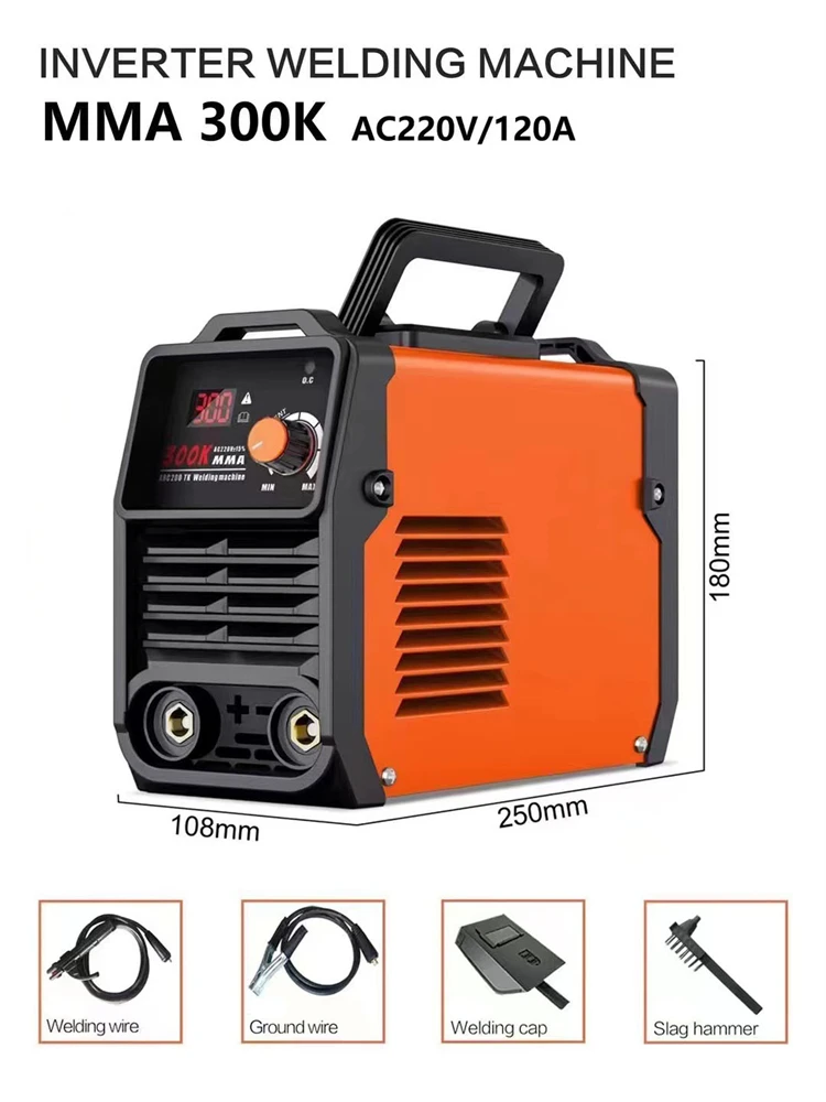 300K MMA Portable Welding Machine 220V EU Arc Welder Inverter Welding Machine Mini Iron Electric Welding Equipment Car Repair