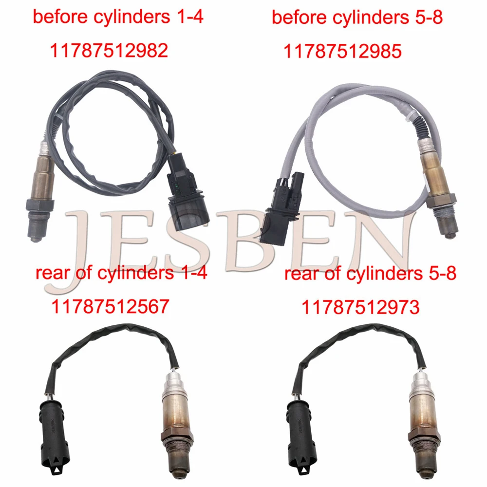 4pcs 11787512985 11787512982 11787512973 11787512567 Lambda Probe O2 Oxygen Sensor For BMW 7 735i 735LI 745I 745LI E65 E66 E67