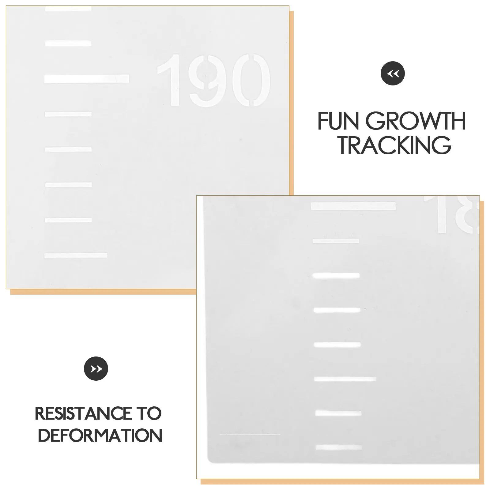 Height Chart Stencil 7 Piece Reusable Plastic Growth Ruler Template for Wall Height Measurement