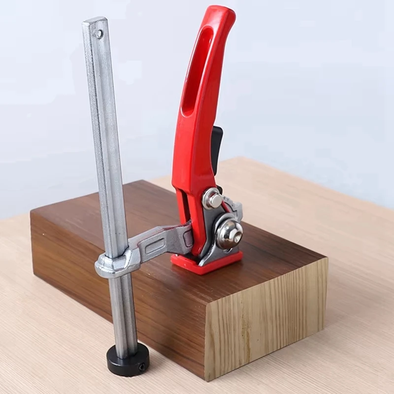 ABSU Desktop per la lavorazione del legno Morsetto di fissaggio ad azione rapida Clip fissa veloce per panche per la lavorazione del legno Morsetto F a cricchetto con foro da 20 mm