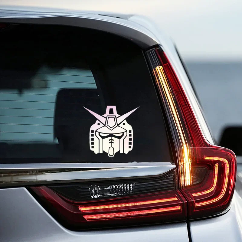 Gundam Anime Cartoon Car Stickers Fashion Creative Decals Rear Windshield Trunk Reflective Stickers Decal Decoration Accessories