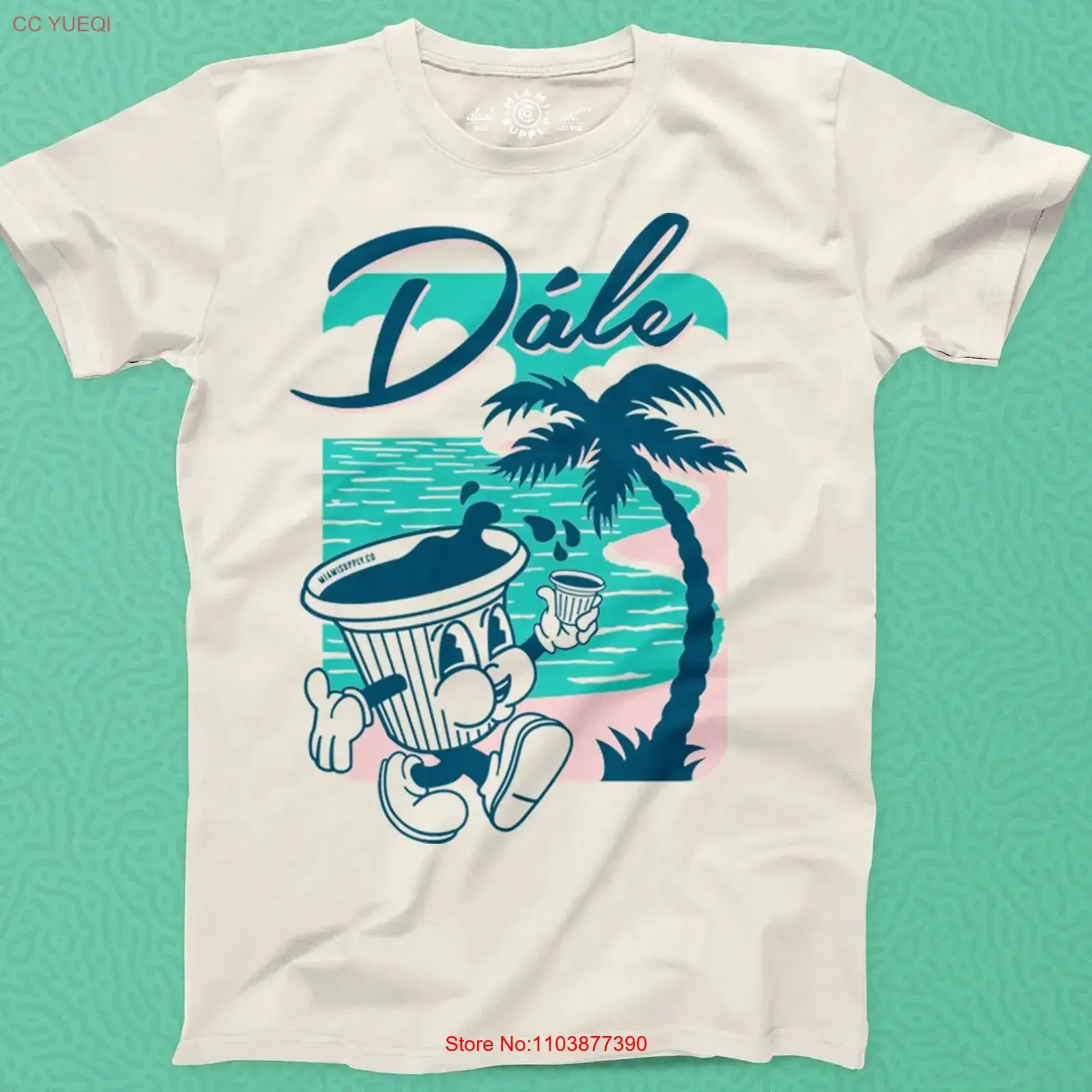 Camiseta Tito the Cafecito Miami Cuban Coffee, estilo vintage, lavada, suave, cómoda, unisex, ropa de diseñador para hombre, moda