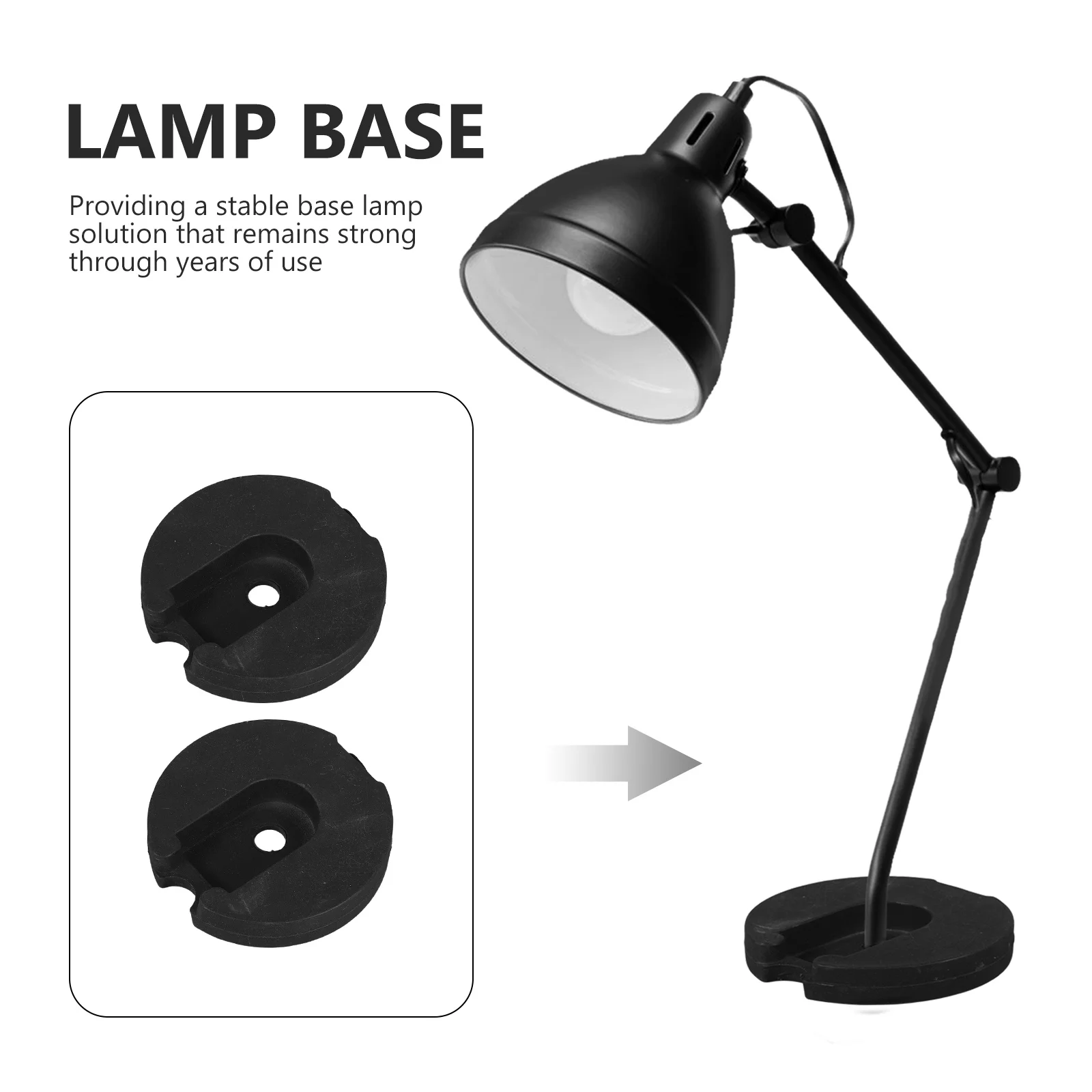 2Pcs Reinforced Floor Lamp Base 9Cm Weighted Metal Stand for Enhanced Stability Replacement Part for Standing Lamps Secure Fit