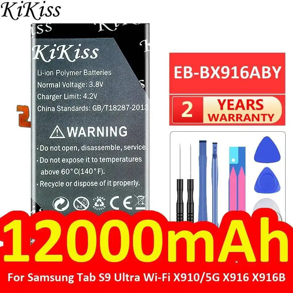 

12000Mah High Performance Lightweight For Samsung Tab S9 Ultra WI-FI X910 5G X916 X916B Tablet Battery EB-BX916ABY