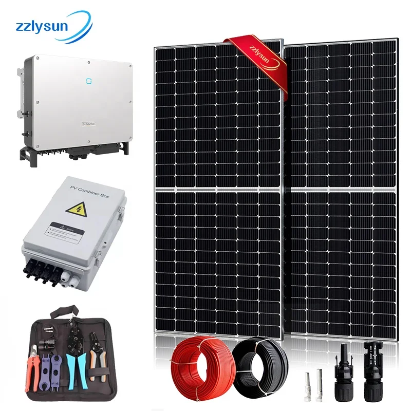 40Kw 50kw solar power plant on grid solar system with Sungrow solar inverter