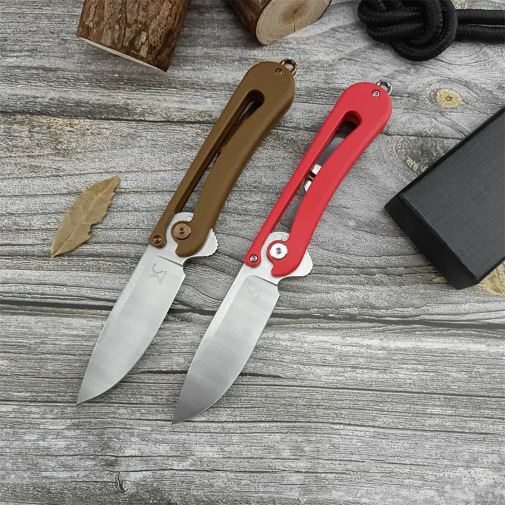 NEW HUAAO GC04 Folding Pocket Knife D2 Blade G10 Handle High Quality EDC Outdoor Survival Camping Hiking Hunting Cutting Tools