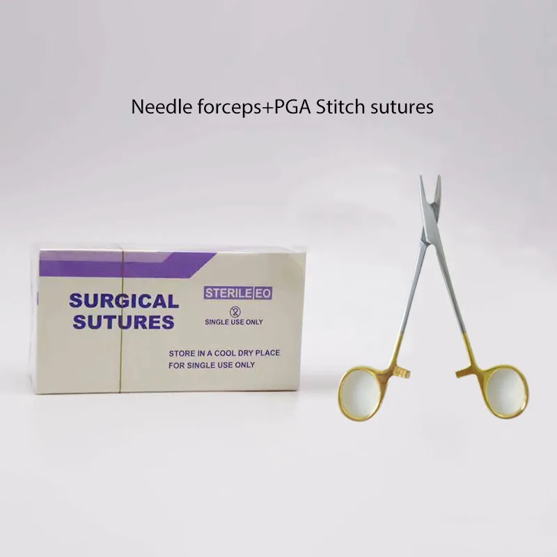 

75cm Surgical Needle Suture PGA Absorbs Veterinary Surgical Suture-free Suture Removal Cat and Dog Consumables