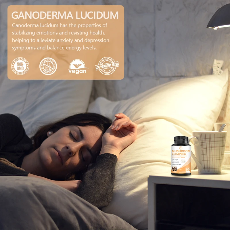 كبسولات مينش الفطر المركبة 2600 مجم تدعم الجهاز المناعي والذاكرة والتركيز وتخفيف التوتر #4