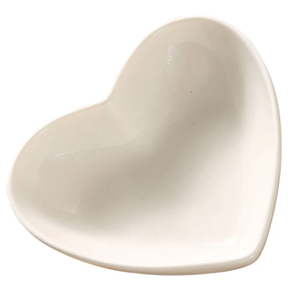 

Heart Shaped Ceramic Dish Portable Non Slip Kitchen Tableware Romantic Gift for Home Restaurant Hotel Bar Heart Shaped Dish