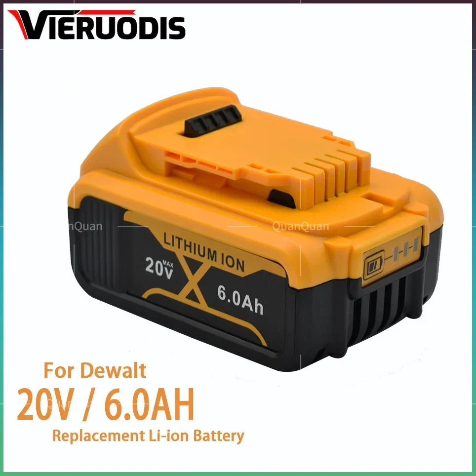 

20V 6Ah MAX Lithium Battery Power Tool Replacement for DeWalt DCB184 DCB181 DCB182 DCB200 20V Lithium Battery