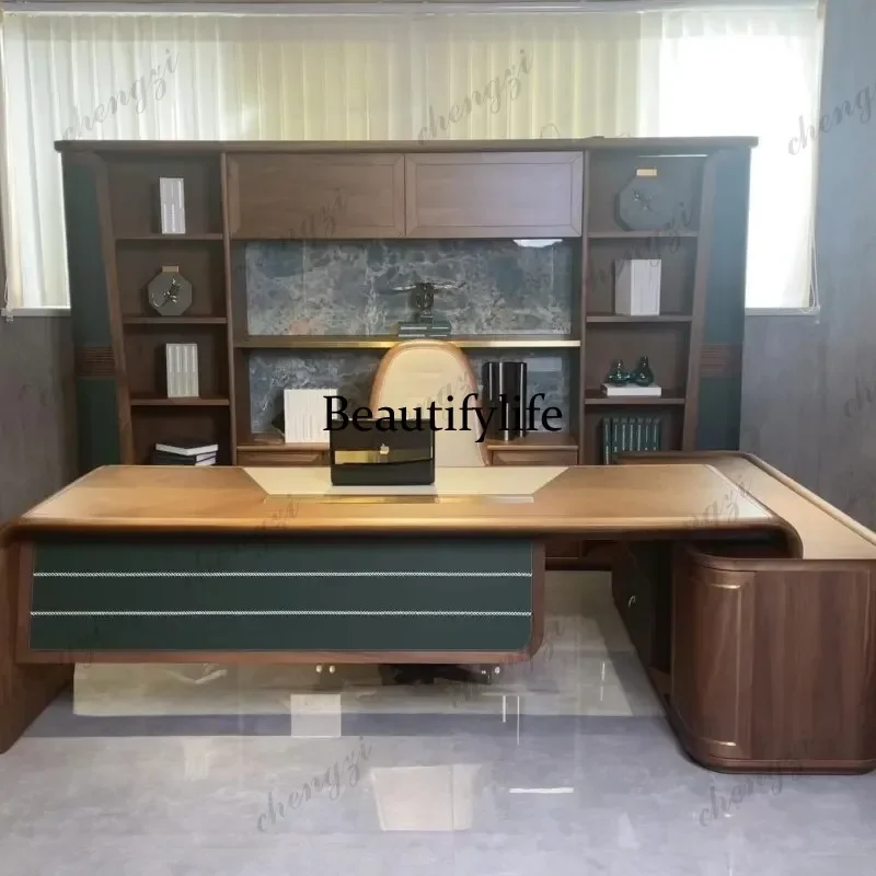 M45  Stationary Strong Executive Desk Luxury L Shape Modern Wooden Computer Table Gaming Study Silla De Escritorio