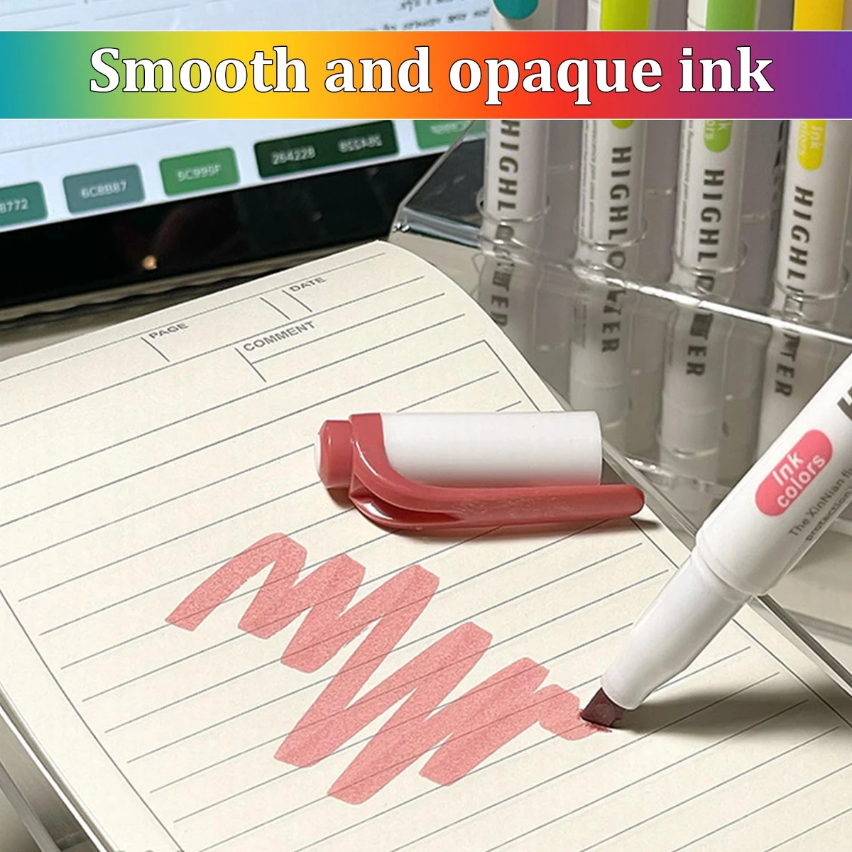 مجموعة هايلايتر باستيل مكونة من 15 لونًا، هايلايتر مزدوج الأطراف مع أطراف واسعة وناعمة، ألوان دافئة متنوعة، مثالية للمدرسة والمكتب #4