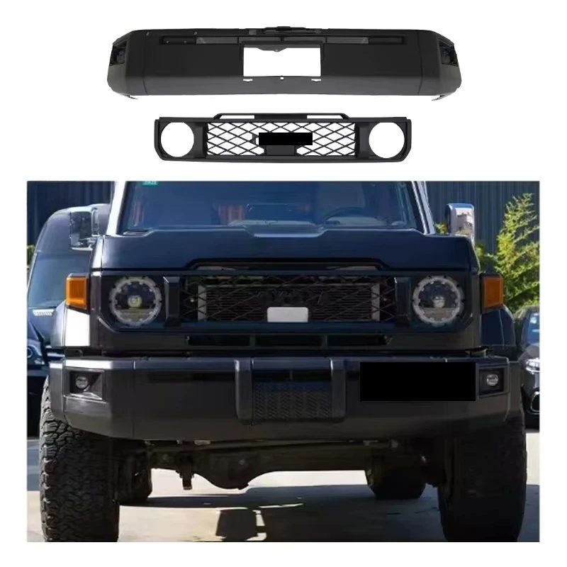 New Style Old to New Body Kit Bumper Front and Rear Bumper Conversion Body Kit for Land Cruiser LC 76 Upgrade to 2024 Body Kit 4