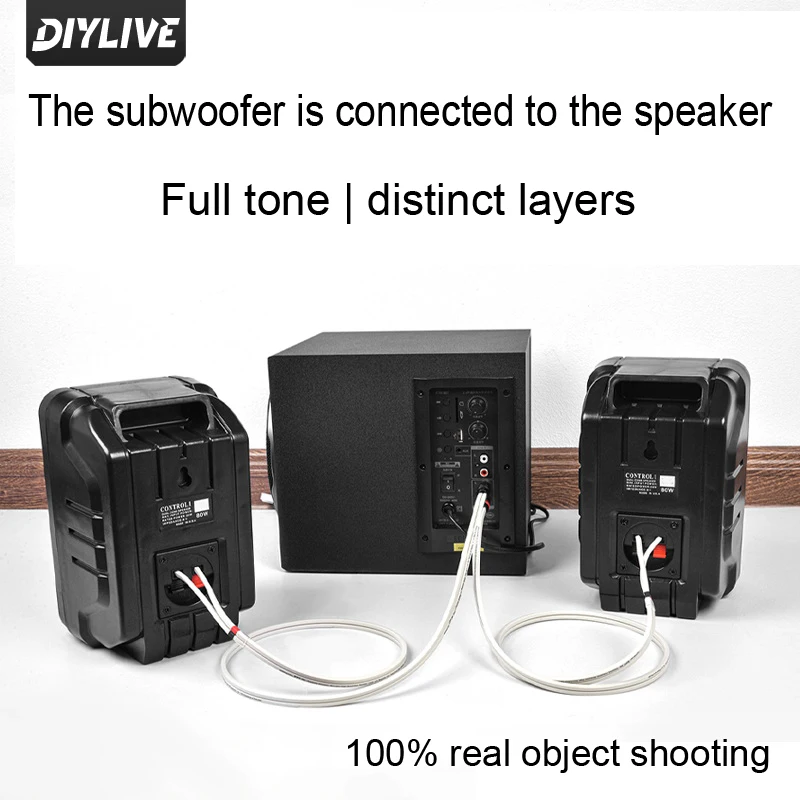 Single Lotus Speaker Cable Active RCA Audio Connection Subwoofer to Satellite Box 2.1 Main Auxiliary Bare Wire