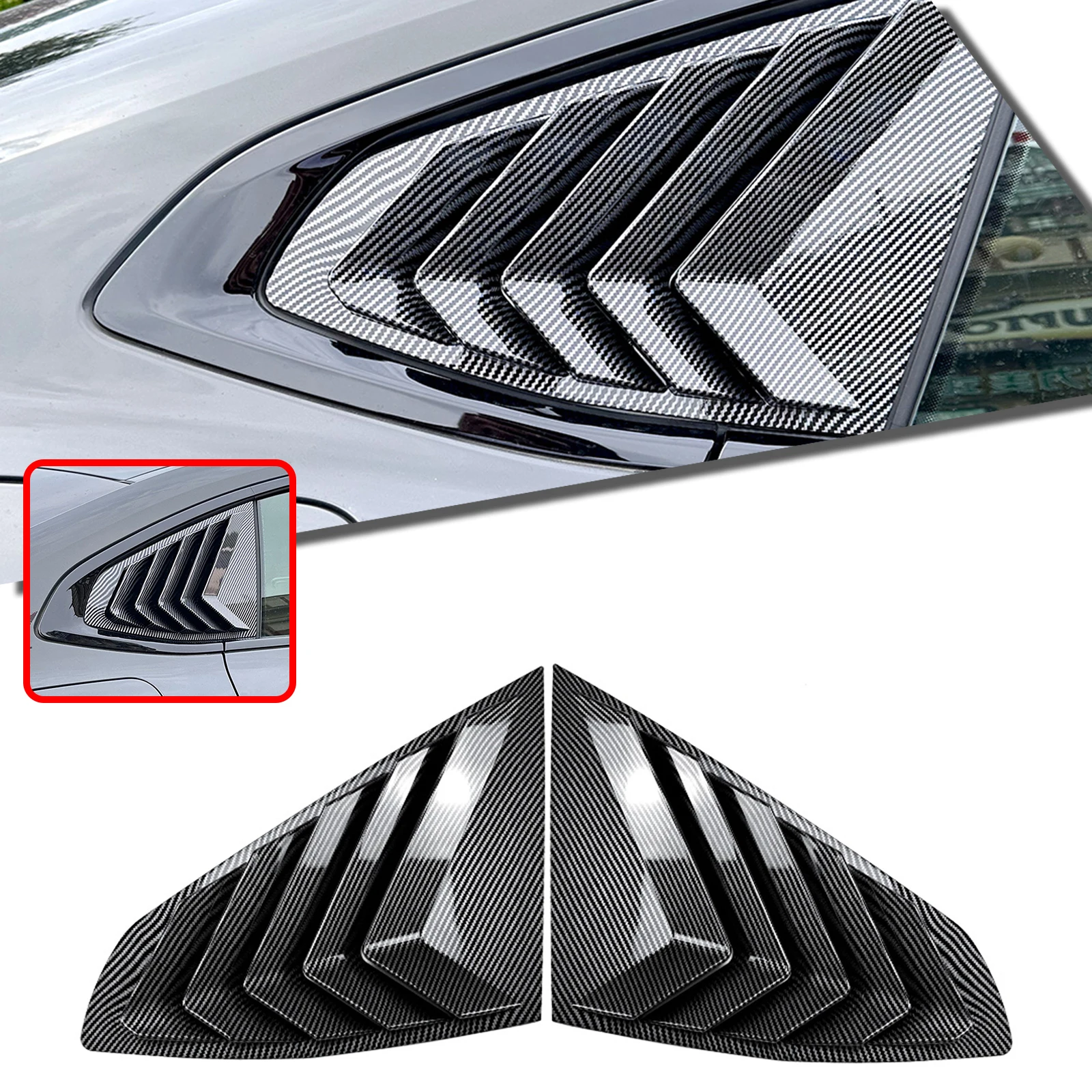 

Rear Side Window Louver Shutter Trim Tail Windshield Sunshade Shade Blind Cover For BMW 4 Series G26 430i 440i 4 Door 2020-2024
