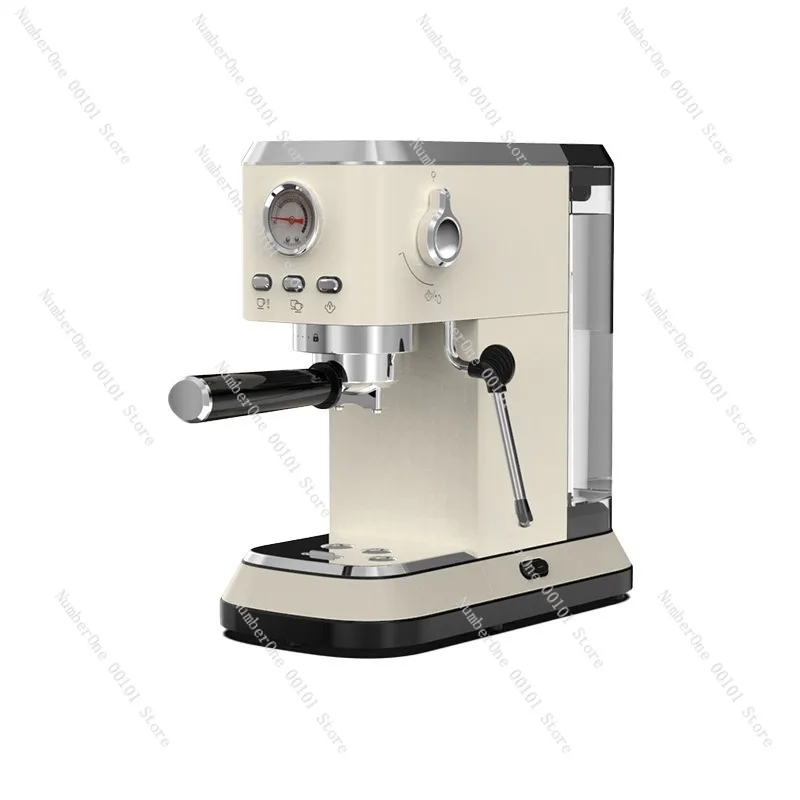 20Bar Golden Extraction Espresso Coffee Machine Compact Home Semi Automatic Maker with Milk Frother Steam Wand Beginner Friendly