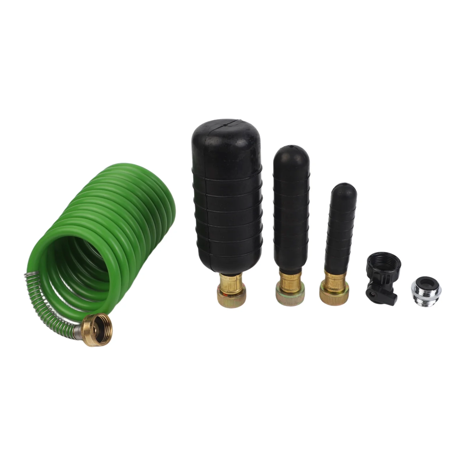 3 Piece Drain Bladder Kit for Efficient Pipe Cleaning Fits 1 to 6 Inch Diameter Pipes with Shut Off Valve and Hose