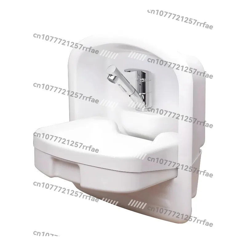Bathroom Basin Sink with Scalable Faucet Acrylic Hand Basin Sink for RV Travel Trailer Camper Caravan Motorhome Marine Washbasin
