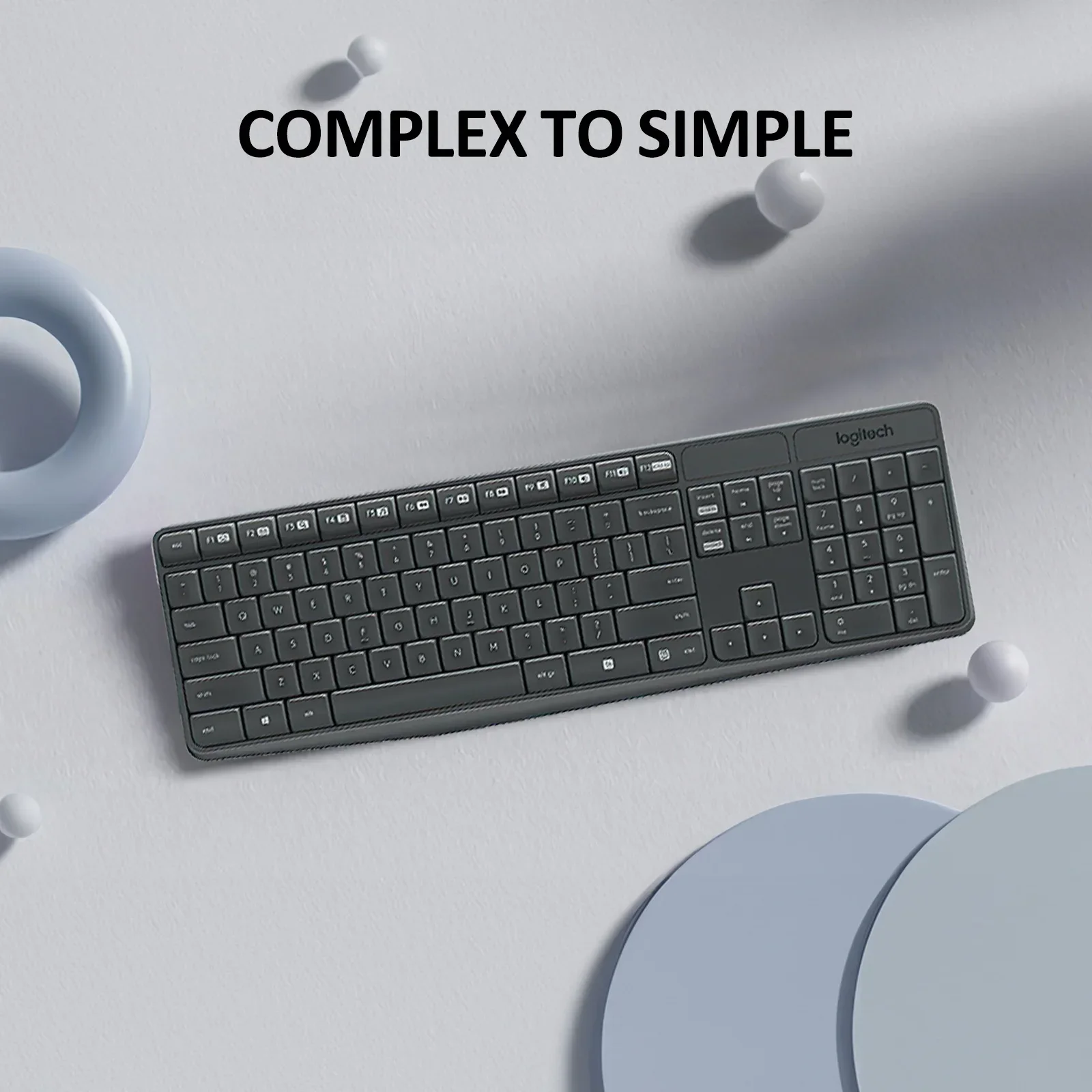 Logitech MK235 USB Wireless Keyboard Mouse Silent Keys Ultra-thin Design Compatible Laptopssuitable  Home Office Environment