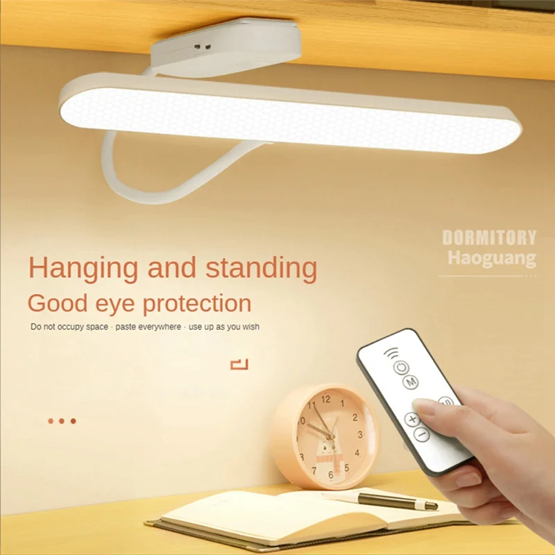 

2025 Trend USB Rechargeable Lamp Stepless Dimming Desk Lamp Can Be Hung And Pasted Reading Desk Lamp Remote Control LED Wall Lam