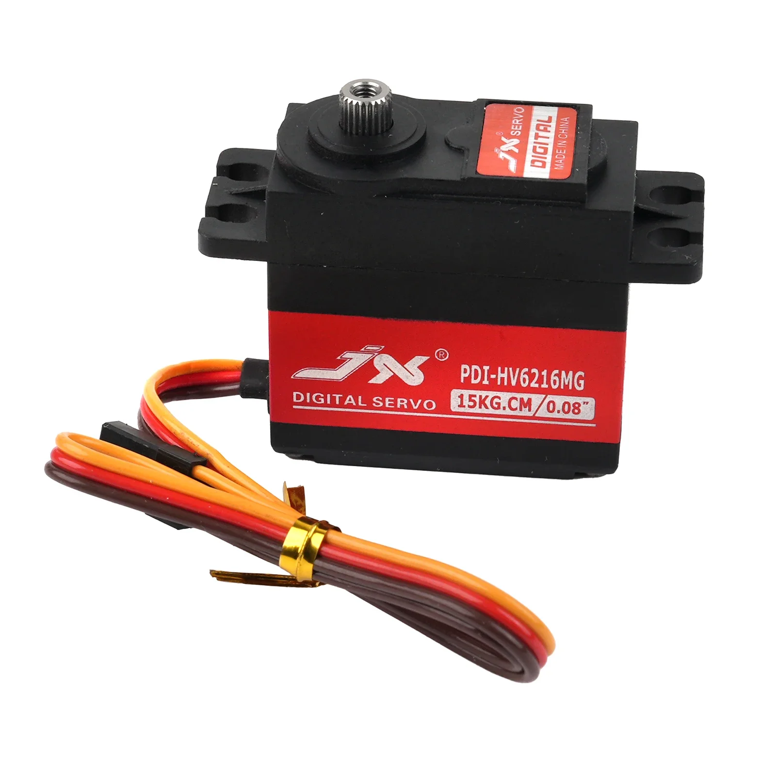 JX PDI-HV6216MG 15KG High Torque 120 Degree Standard Digital Servo Motor 8.4V Metal Gear for RC Cars Aircraft/Drone/Robotic Arm