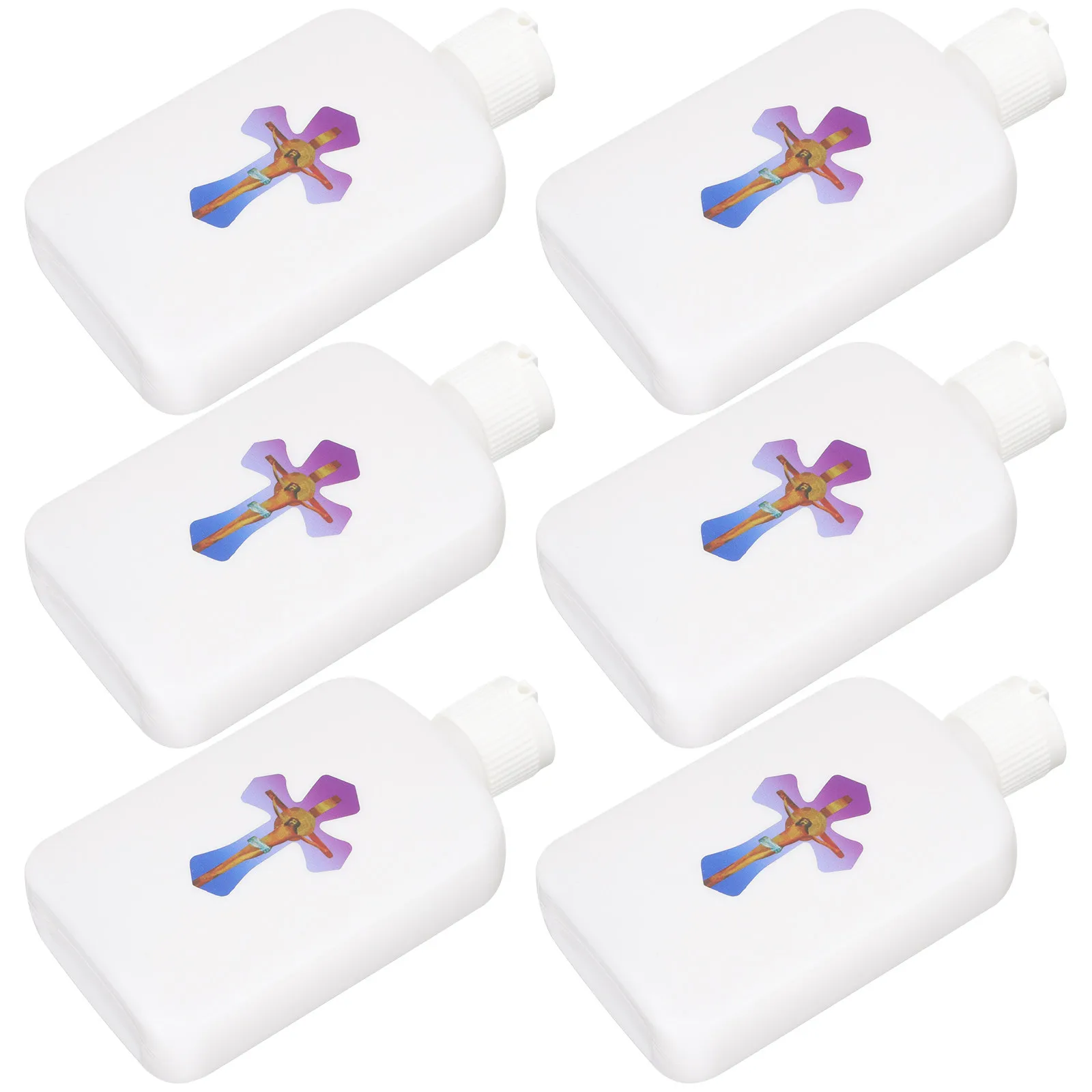 6Pcs Holy Water Bottles Empty Refillable Catholic Christian Compact Leakproof Portable Bottle Dispenser for Baptism Wedding