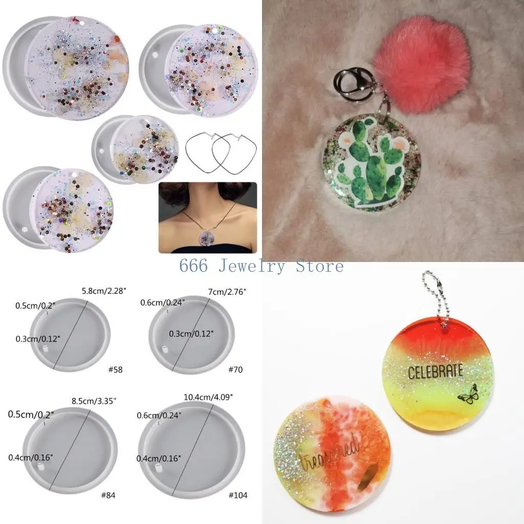 

F2TD Circle Силиконовая плесень эпоксидная смола для литья смолы с серьгами