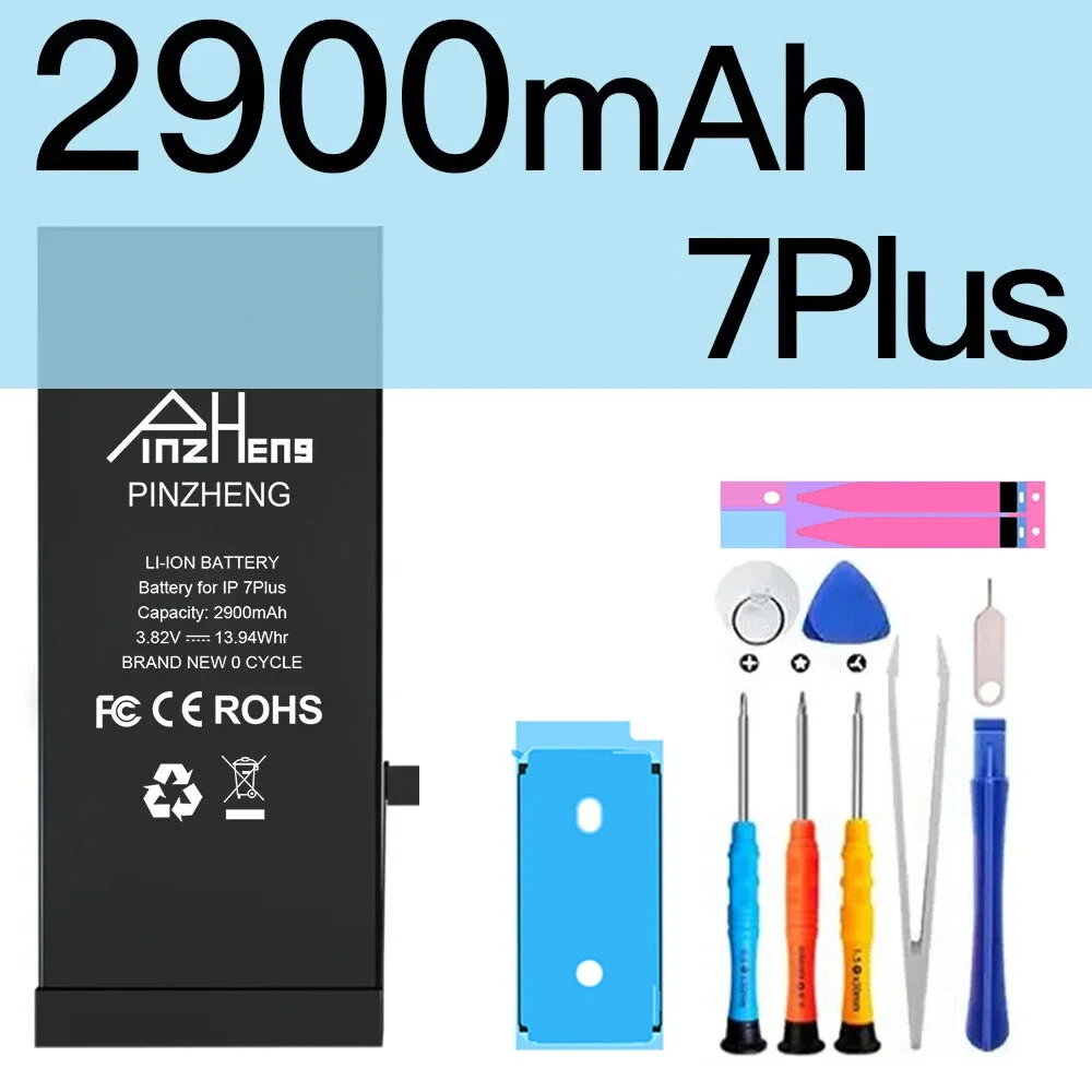 PINZHENG Echter Akku mit hoher Kapazität für iPhone 5S SE 6 6S 7 8 Plus X Xr Xs Max Telefonersatz Bateria Garantie ein Jahr 5