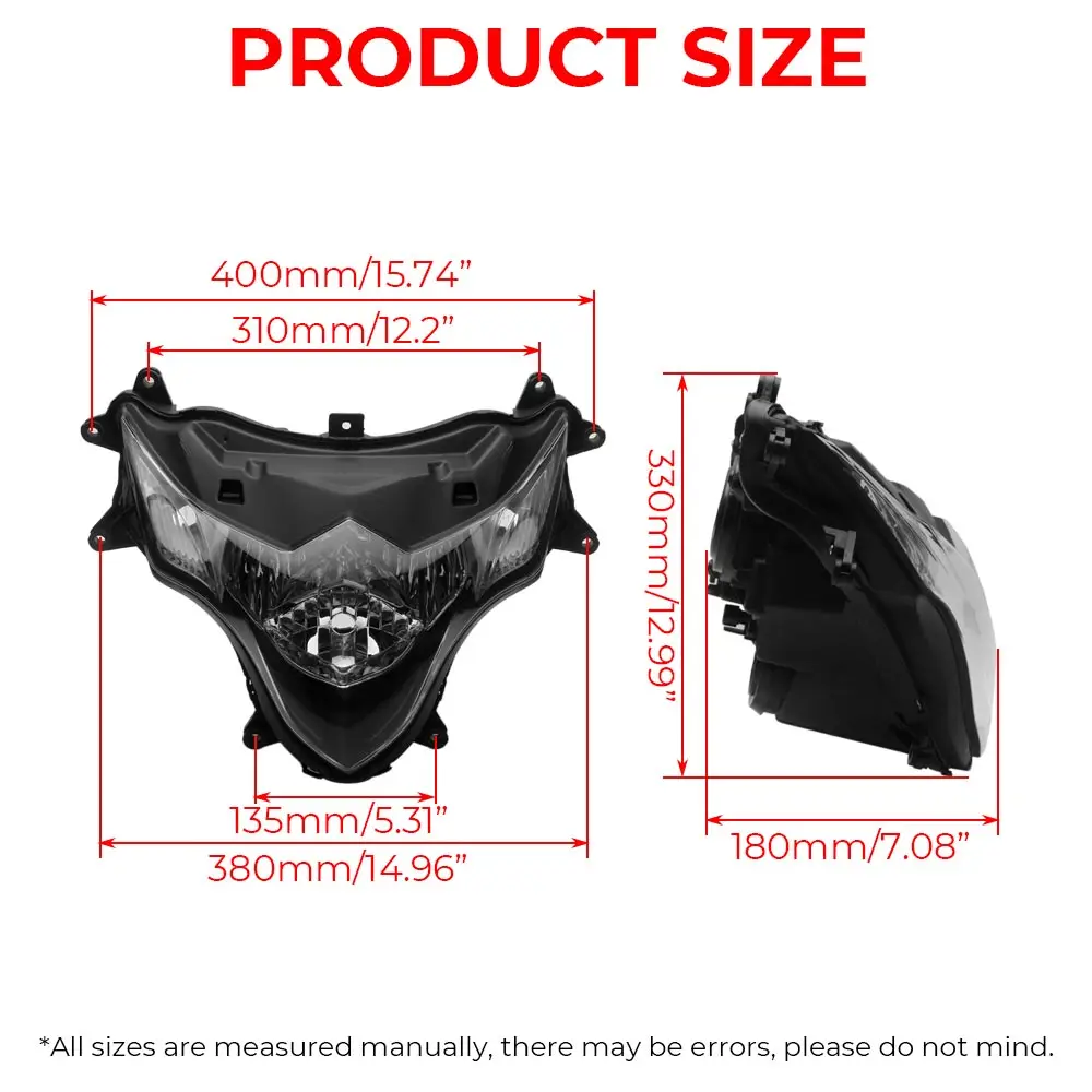 Front Headlight Housing Headlight Lamp Assembly Housing For Suzuki Gsxr 1000 Gsxr Gsx-R 1000 2009-2016 High Quality Abs Plastic