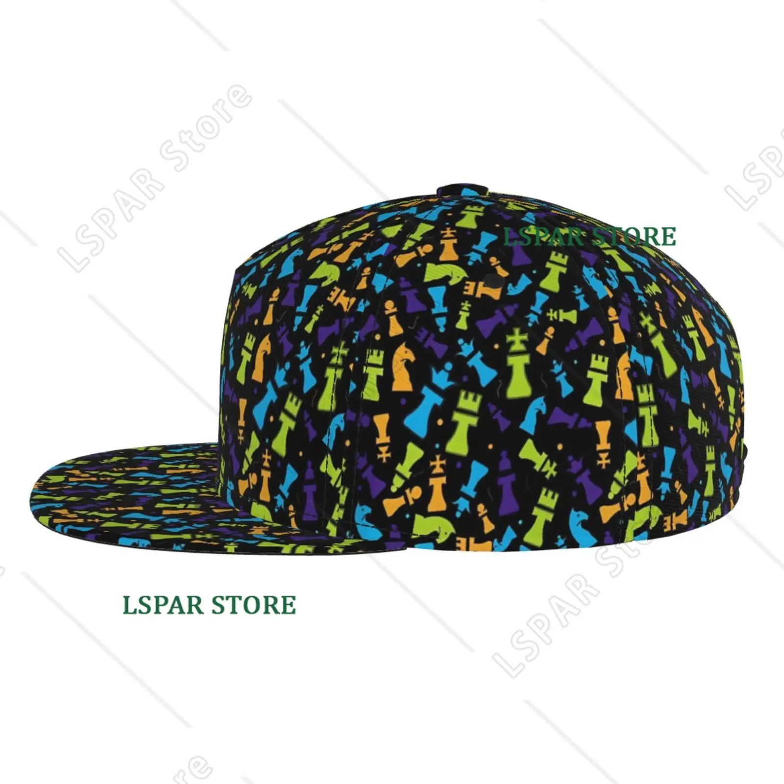 Chess Endgame Pattern Skull Print Baseball Cap Suitable for Both Men and Women Adjustable Sun Shading Baseball Cap