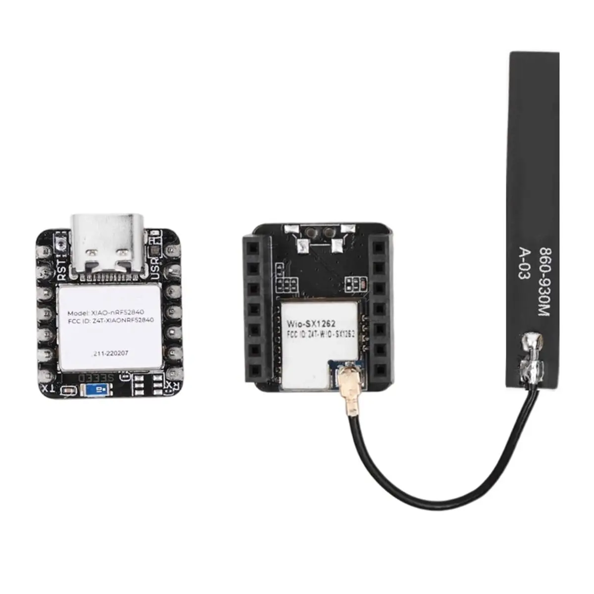 

2PCS for XIAO NRF52840 & Wio-SX1262 Kit for Meshtastic LoRa 862-930MHz WiFi Bluetooth Development Board