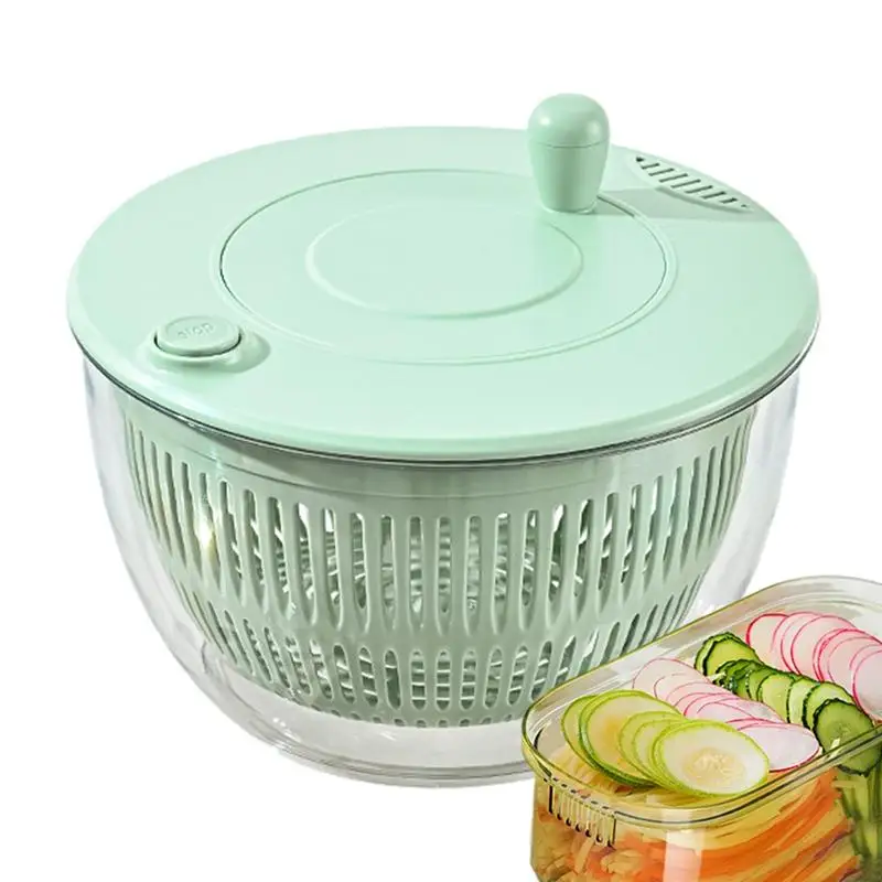 Vegetable Dryer Spinner Creative Manual Water Salad Spinner Fruit Drain Basket Vegetable Dryer Grater Slicer Kitchen Accessories