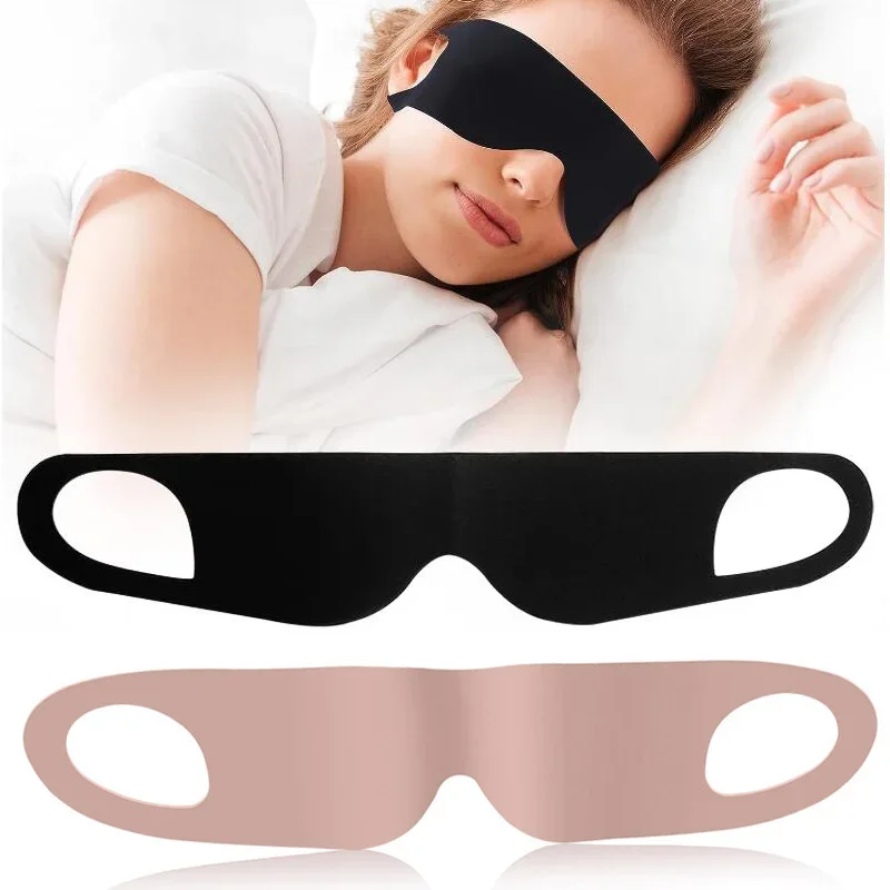 Sleep Eye Mask Patch Light Blocking Portable Thin Eye Mask for Travel Sleeping Blindfold with Ear Hanging Strap Unisex Eye Patch