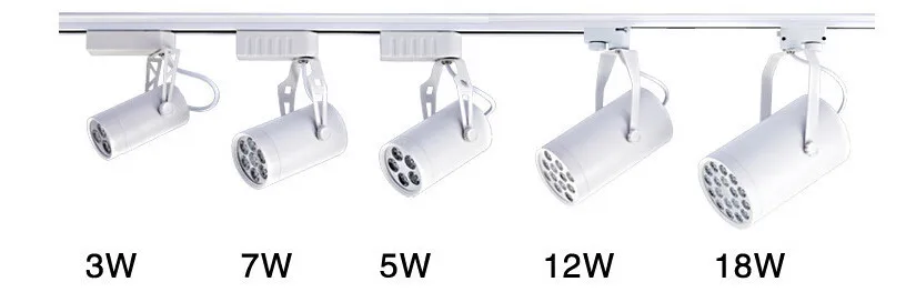 1Pcs Verkopen Gratis Schip 5W Integratie Led Spoor Licht Voor Winkel/Winkelcentrum Verlichting Lamp Kleur Optioneel wit/Zwart Spotlicht