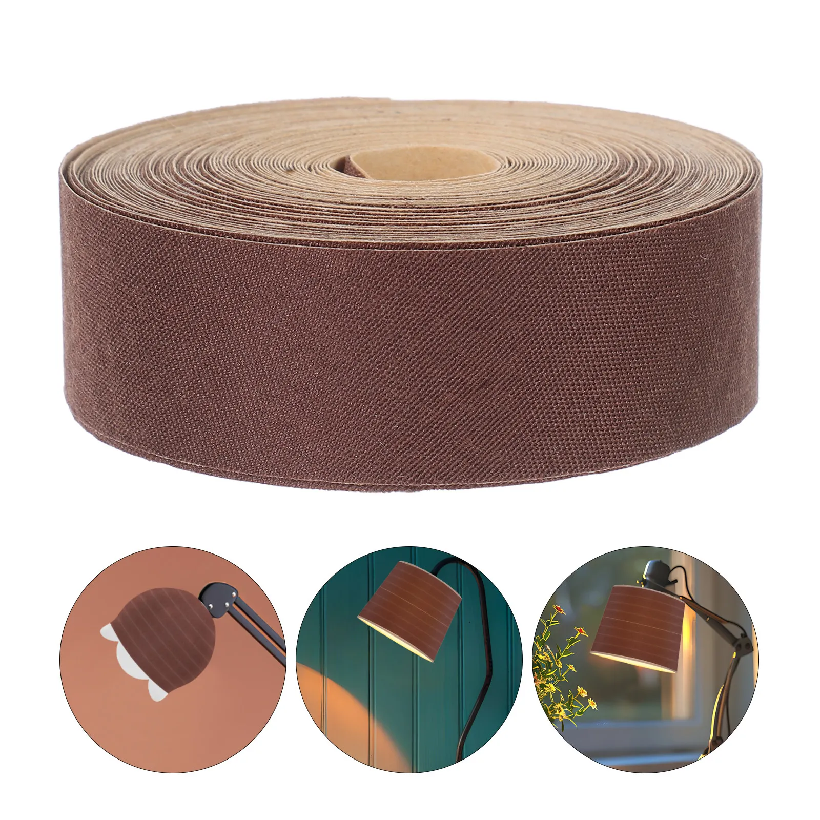 1 Roll Adhesive Lamp Shade Edging Tape Cloth Material Light Cover Strip DIY Lampshade Repair Trim Modern Elegant Finish 6M Roll