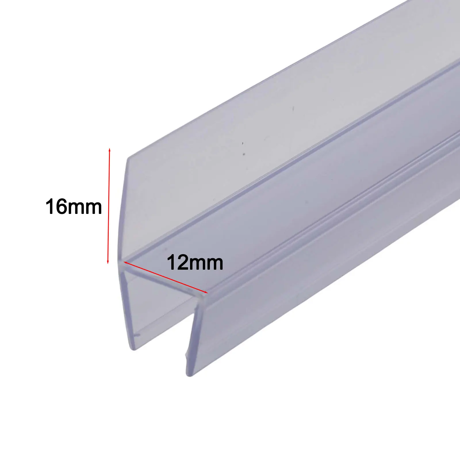 2 Pack 50cm Shower Door Seal Replacement, Transparent Rubber Water Deflector Strip For Glass Doors, Wet Dry Separation Gasket