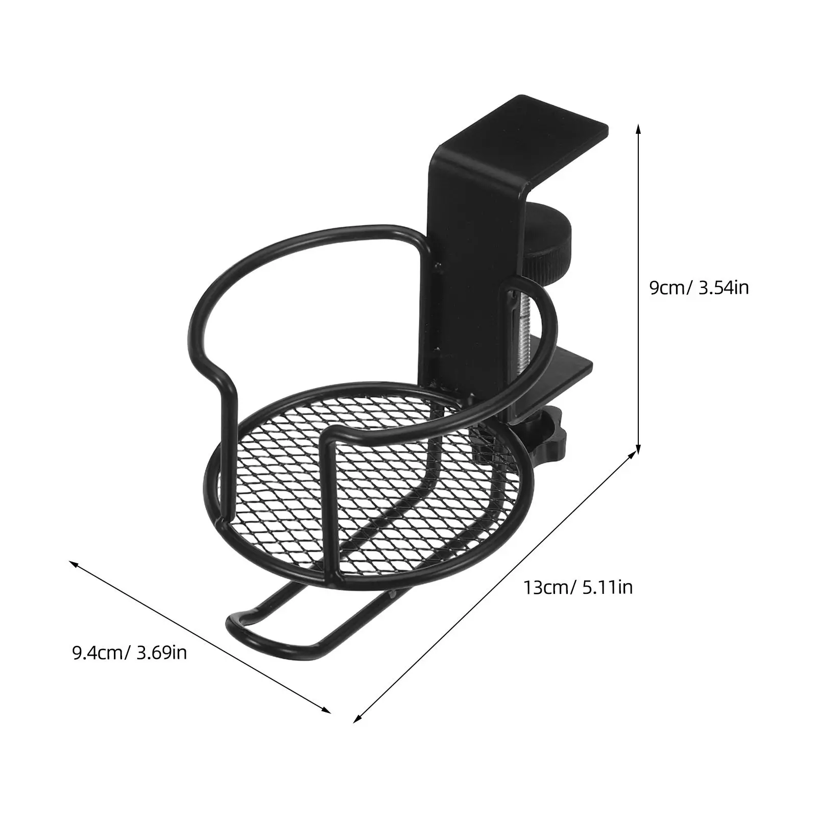 Desk Cup Holder Clamp Anti-Spill Headphone Hanger Desktop Hook for Office Gaming Study Table Drink Holder Clip Storage Organizer