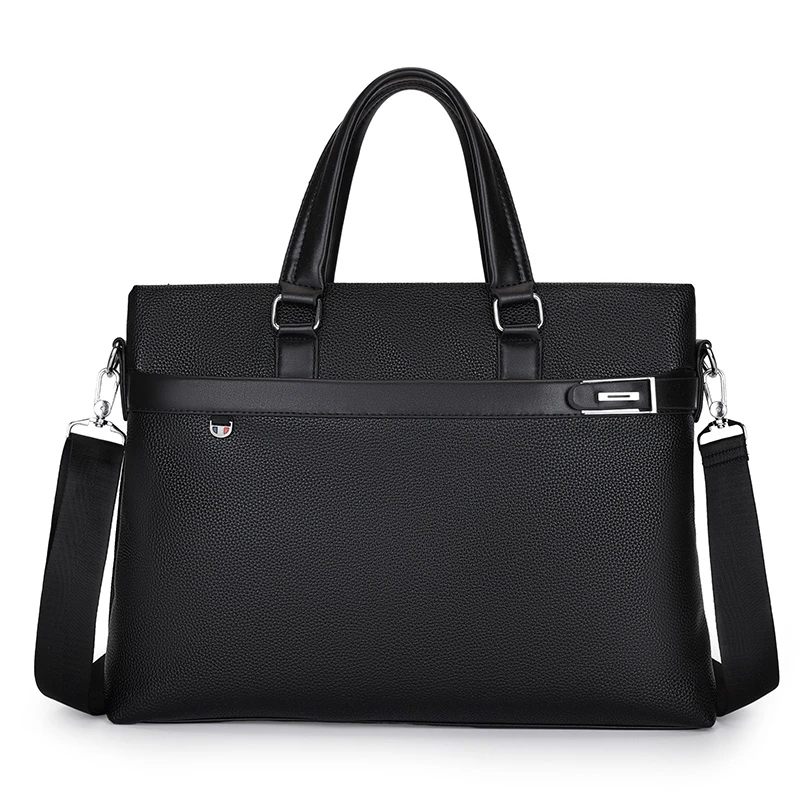 2026 New Shoulder Bag Crossbody Bag Men's PU Leather Horizontal Style Men's Backpack Business Document Leather Bag Briefcase sac