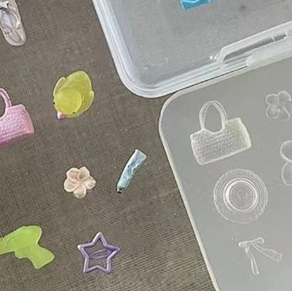 

Flower Slippers Hats 3D Nail Mold Silicone Mold Nail Art Decoration For Nails Jewelry Crafts Transparent Nail Art DIY Mold