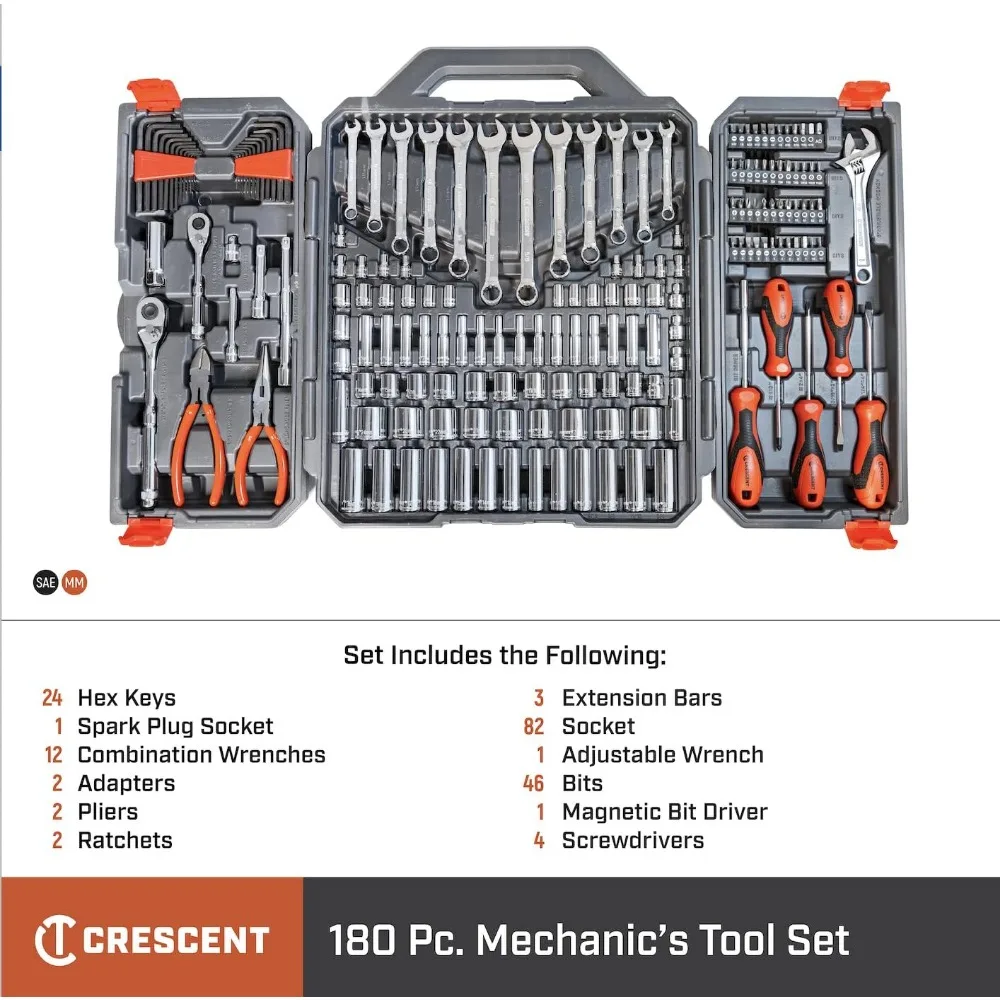 Imagem -03 - Conjunto de Ferramentas Profissional Ctk180 Estojo de Armazenamento de Ferramentas 180 Pcs