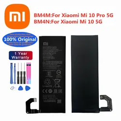 New BM4M BM4N 100% Original Battery For Xiaomi Mi 10 Mi10 / Mi 10 Pro 10Pro 5G Version Mobile Phone Battery +Tools Fast Shipping