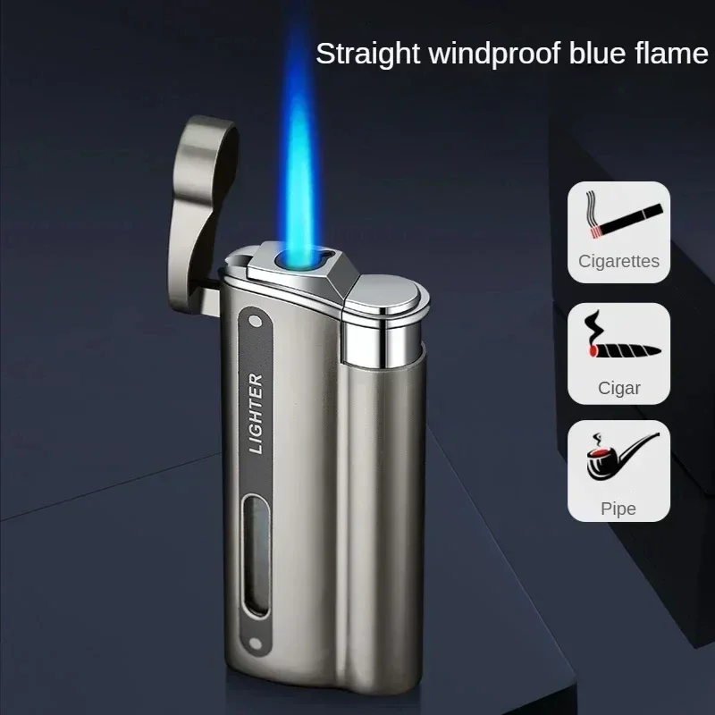 

Windproof Flame Gas Lighter Torch Lighter Jet Cigarette Lighters For Men Bright Metal Smoking Accessories Gift Butane Inflatable