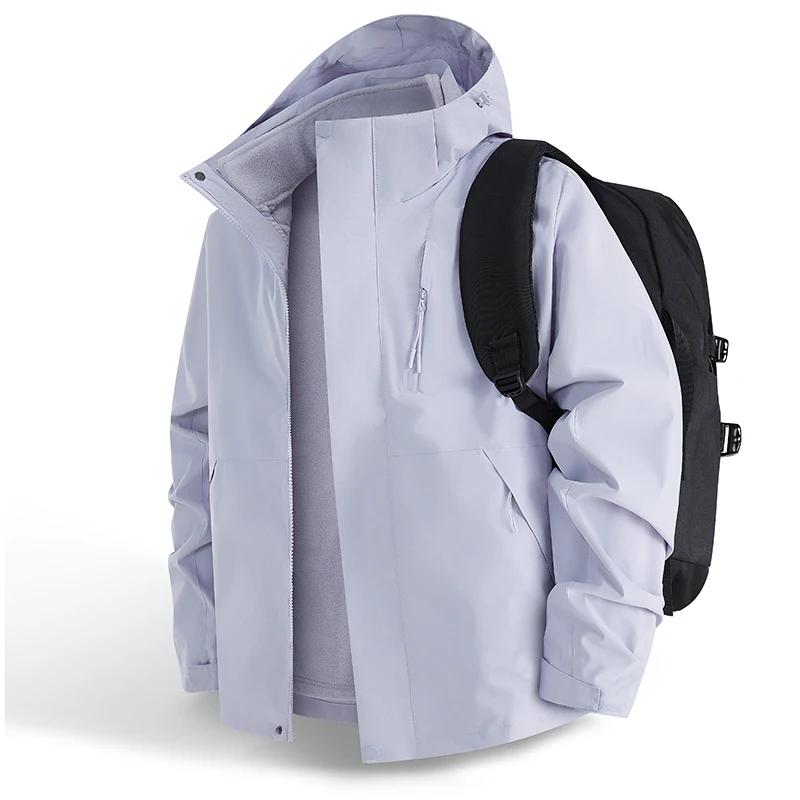 

Men's Autumn and Winter Down Jacket Three-in-one Fleece Inner Lining Windproof and Waterproof Sports Jacket Thickened Men's Down