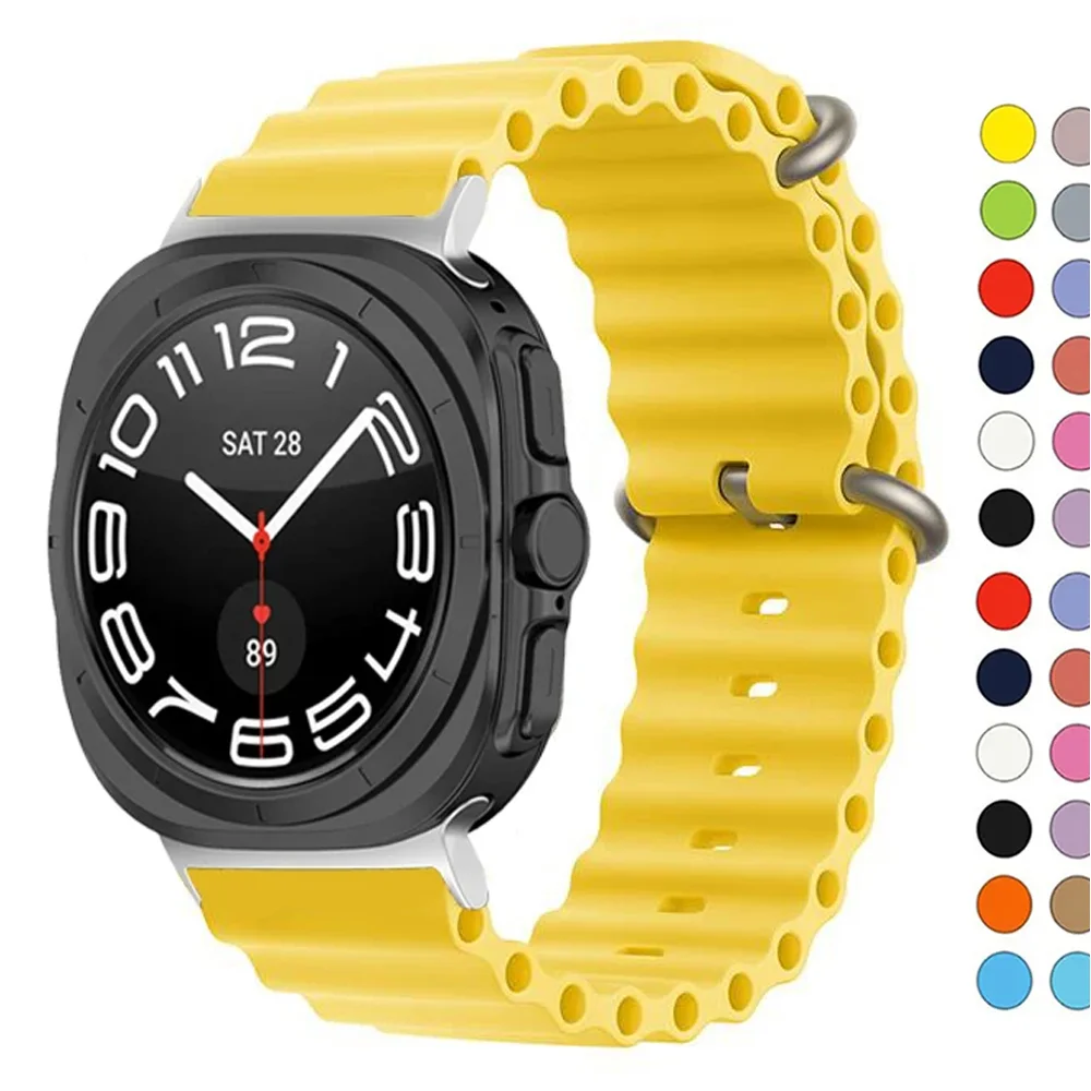 Ocean Band For Samsung Galaxy Watch ultra Strap 47mm Accessories Sport silicone Bracelet correa Galaxy Watch 7 ultra 47mm Strap