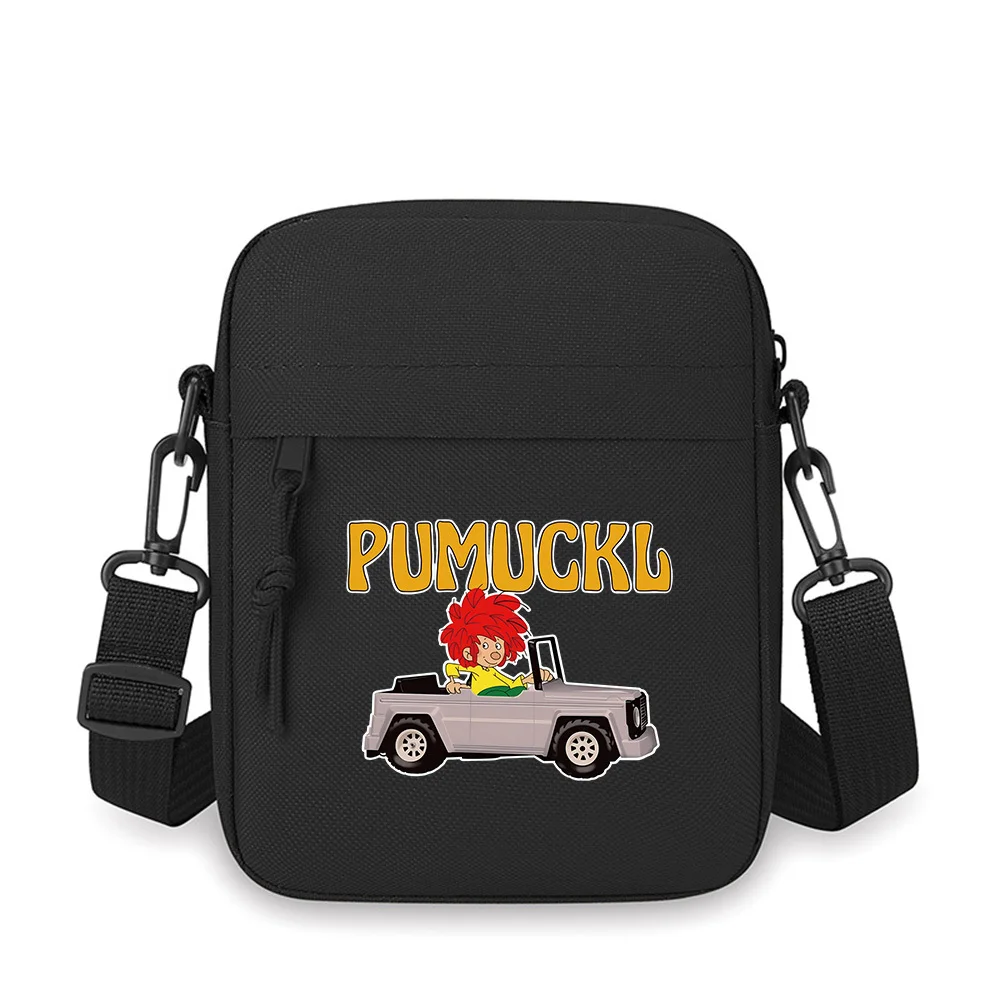

Pumuckl driving in vehicle Men Crossbody Bag Single Shoulder Women Cartoon Anime Film Printing Design Unisex