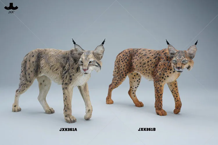 JXK361 High 11cm Scale Miniature Simulation Lynx lynx Wildlife Model Animal Scene Accessories For 12inch Action Figure Doll