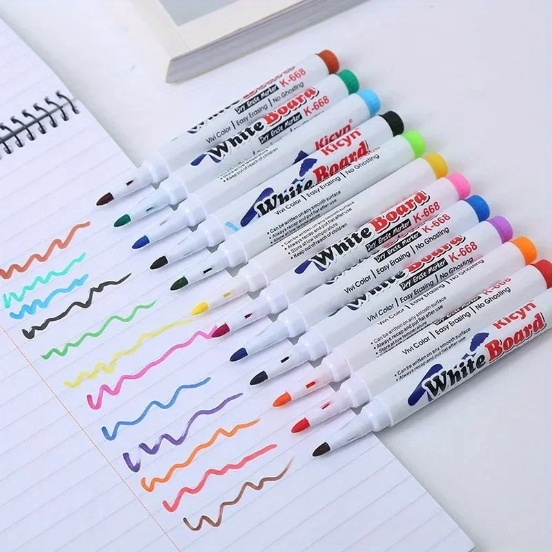 8pcs Whiteboard Marker Pen Erasable Colorful Marker Pens Liquid Chalk Pens School Office Writing Painting Stationary